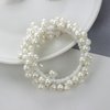 3PCS Pearl Hair Scrunchies Fashion Pearl Hair Ties with Elastic Hair Bands Ponytail Holder Beaded Hair Ropes Hair Accessories for Women and Girls