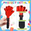 Syhood 6 Pcs Hand Clappers 7.5 Inch Noise Makers Party Favors Sports Clapper Plastic Clapper Sporting Events Cheers for Football Basketball Game Birthday Decorations Gift Supplies (Red and Black)
