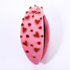 YAHPERN Valentine’s Day Headband for Women Red Pink Heart Knotted Headband Jeweled Rhinestone Crystal Wide Top Knot Hairband Valentine’s Day Hair Accessories Holiday Gifts (Pink)