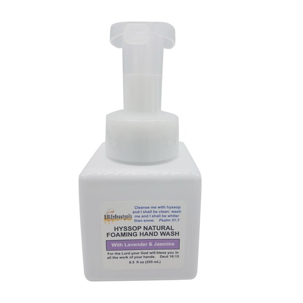 BIBLE N Beautyoils Cleanse Me With Hyssop Natural Foaming Hand Wash, Eco-Friendly, Vegan Foaming Hand Soap for Gentle (Lavender & Jasmine)