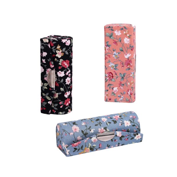 RURAUOGR Lipstick Case Holder with Mirror Travel Lipstick Organizer for Purse (Style A)