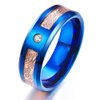 Generic 8mm Glow in The Dark Dragon Ring Royal Blue Stainless Steel Wedding Band Celtic Dragons Aurora Luminous Ring (13)