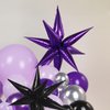 Halloween Purple and Black Silver Balloon Garland Arch Kit 132pcs withe Starburst disco ball Foil Balloons for girl 15/16th birthday New Year Wedding Prom Halloween Party Decoration