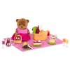 Li’l Woodzeez – 20 Pcs Picnic Playset – Including 1 Baby Bear,Toy Picnic Basket&Blanket, Play Food&More Accessories – Gift Doll Playset for Kids Ages3+