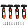 COOLOGIN Rubber Flexible T-Handle Hasp Draw Latch for Tool Box, Cooler, Golf Cart or Engineering Machine Hood (4 PCS, Multicolored)