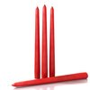 CANDWAX 10 inch Taper Candles Set of 4 - Dripless Taper Candles and Unscented Candlesticks - Perfect as Dinner Candles – Red Candles