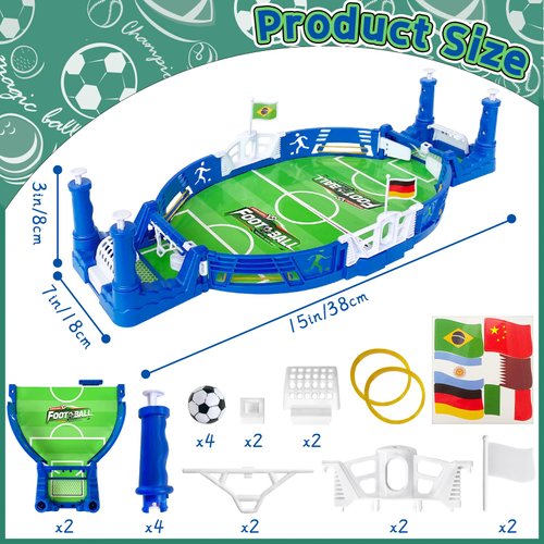 OJYUDD Mini Tabletop Foosball Game Set,Desktop Foosball Soccer Games,Table Top Foosball Sport Board Game for Kids,Indoor Game Room,Family Party