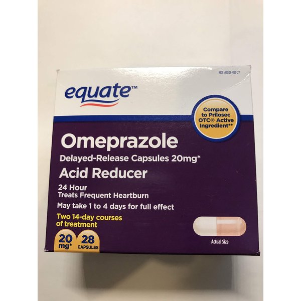 Equate Acid Reducer Omeprazole Magnesium 20.6 mg, 28-Count