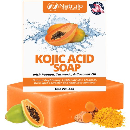 Kojic Acid Soap for Hyperpigmentation – Kojic Turmeric Papaya Soap for Skin Brightening – Dark Spot Soap Reduces Acne, Cleanse Scars & Evens Tone – Kojic Acid Body Wash Made in USA, for All Skin Types
