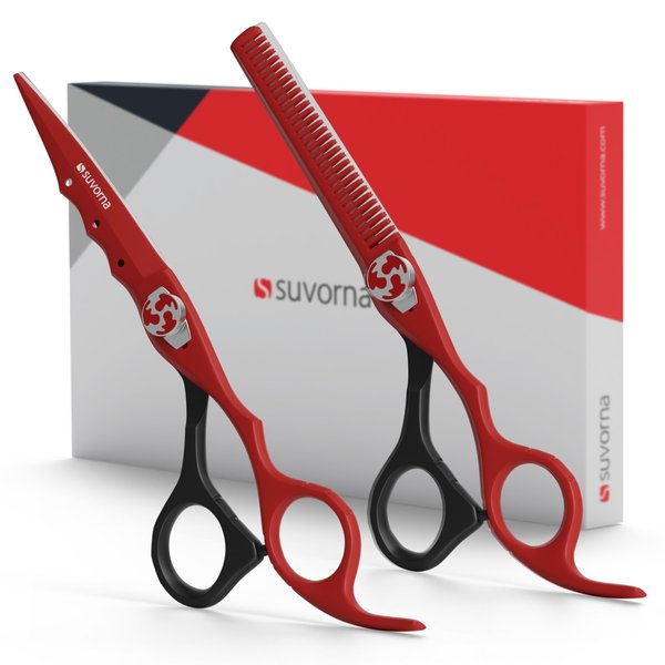 Suvorna Hair Scissors Women - Japanese High Carbon Stainless Steel Hair Cutting Scissors - Sharp Razor Edge Hair Shears for Women for Hair Trimming and Cutting - 6.5" Professional Barber Scissors Set