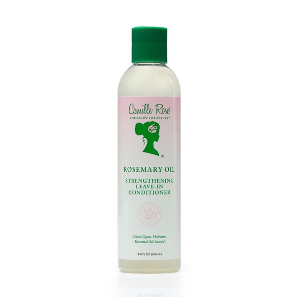 Camille Rose Rosemary Oil Strengthening Leave-In Conditioner | 8 fl oz | Castor Oil, Peppermint & Essential Oils | Encourage Hair Growth & Strengthen | Natural Detangler & Moisturizer