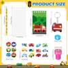 Pasimy 96 Pcs Transportation Party Favors Vehicle Birthday Party Favors Fire Truck Mini Notepad Bus Sticker Police Car Keychain Transport Party Supplies for Traffic Party Goodie Bag Filler Prize Gift