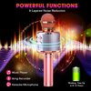BlueFire Wireless 4 in 1 Bluetooth Karaoke Microphone with LED Lights, Portable Microphone for Kids, Best Gifts Toys for Kids, Girls, Boys and Adults (Pink)