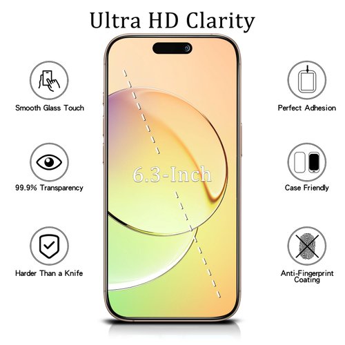 MAYtobe [2-Pack Privacy Screen Protector Designed for iPhone 16 Pro Tempered Glass, Anti Spy, No Bubbles, Anti Scratch, Easy to Install