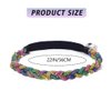 JEAIRTS Led Rhinestone Headband Crystal Headpieces Sparkly Forehead Head Chain Elastic Braided Hair Band Halloween Prom Hair Jewelry for Women and Girls (3-Colorful)