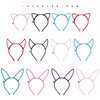 LED Cat Ears Headband,Aniwon12PCS Light Up Headband Cute Cat Ear Rabbit Ear Unicorn Headband Luminous Led Headband for Women Girls Kids Led Hair Accessories Christmas Halloween Party Supplies