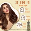 Instant Coffee Hair Dye Shampoo 3 in 1- Herbal Coffee Hair Color Shampoo Hair Dye for Women & Men, Long Lasting Coffee Hair Shampoo Safe & Easy to Use Coffee Shampoo 16.90 Fl OZ (Coffee)