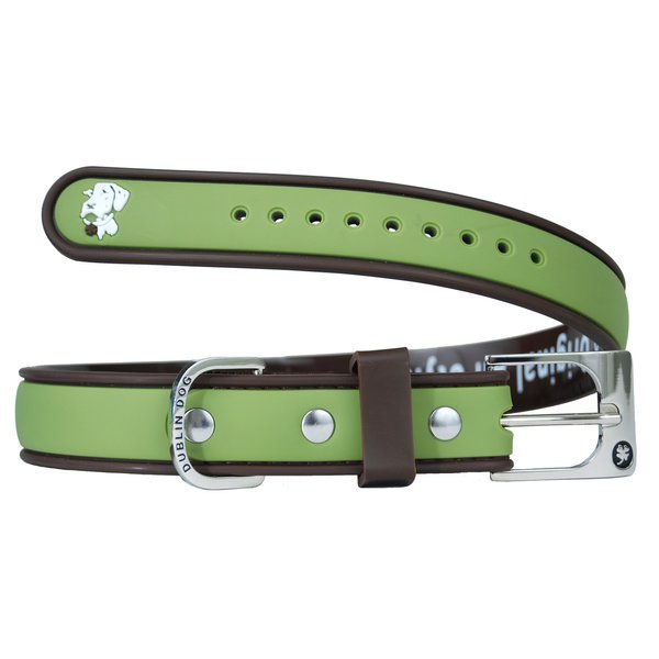 Dublin Dog Company Dublin Dog Waterproof Dog Collar, Small 9 inches - 14 inches, Olive Brown