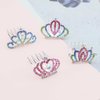 Aswewamt 8 PCS Mini Crystal Rhinestone Princess Crown Hair Comb, Shiny Rhinestone Tiara for Girls Princess Birthday Party Supplies Hair Dectoration