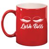 Daylor Lash Boss Makeup Lash Extension Artist Ceramic Coffee Mug Tea Cup Gift (11oz Red)