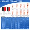 SQQHXX 150Pcs Terminal Connectors,Copper Wire Lugs,Used on AWG12-10 8 6 4 2 Cable,Heat Shrink Set,Bare Copper Eyelets,Ring Terminals Connectors,64Pcs Battery Lugs Ends and 86Pcs Shrink Tubing
