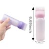 ZGQHZR 4 PCS Root Comb Applicator Bottles, Hair Oiling Applicator Bottles for Hair Dye, Shampoos, Hair Salons. 6oz (Black, White, Pink, Purple)