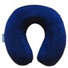 TravelMate Memory Foam Neck Pillow - Adjustable Thickness for Best Comfort, Dark Blue
