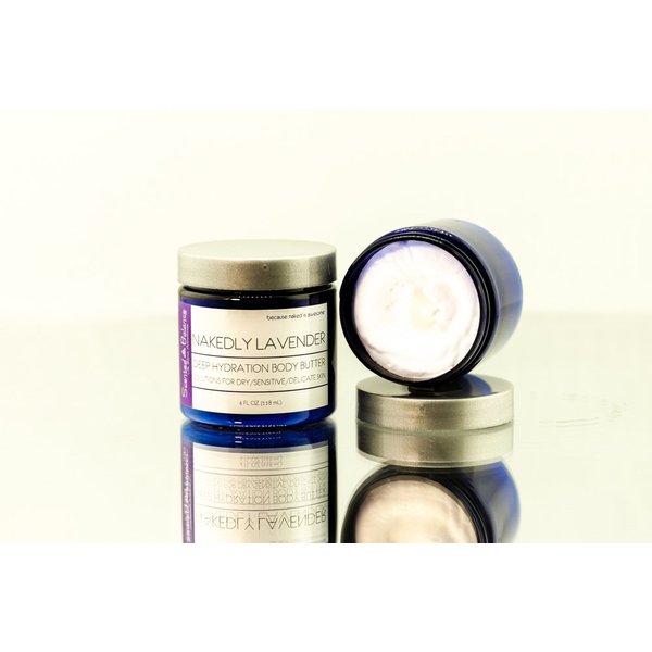 Nakedly Lavender Deep Hydration Body Butter - Moisturizing, Fast Absorbing, Luxurious