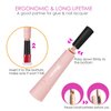 BRILLIRARE Electric Nail Lacquer Shaker, Glue Shaker for Eyelash Extensions Supplies, Nail Polish Mixer with Connector and 4 Calibers, Electric Liquid Evenly Shaker Time Saving Handsfree Tool-Pink