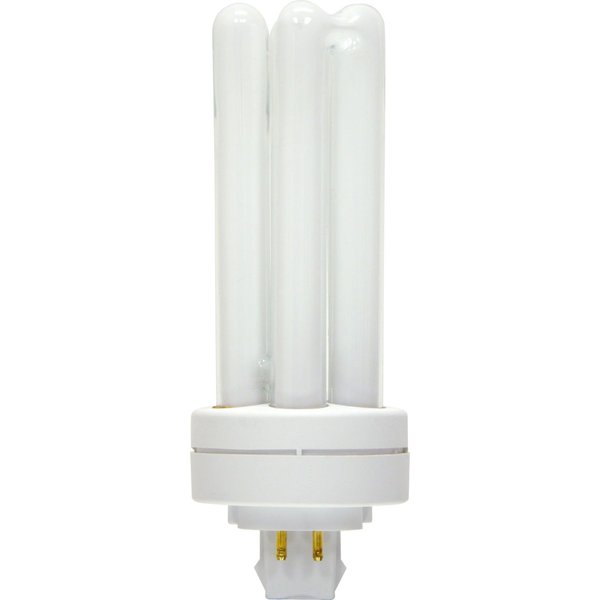 GE CFL Tube Light Bulb, T4 Light Bulb, 42 Watt, G24Q-4 4-Pin Base, Warm White (10 Pack)