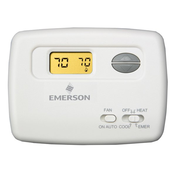 Emerson 1F79-111 Digital Non-programmable Thermostat,White