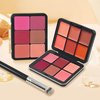 LSxia 12 Colors Cream [Blush] Makeup Palette for Cheeks - Multi-functional Blush Makeup Palette with Brush, Natural Matte Long Wearing, Waterproof Blendable Face Makeup Palette (#01)