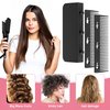 2 Pcs 2024 New Flat Iron Comb, Flat Iron Comb Attachment Clip On, Upgrade Barber Hair Straightening Comb, Professional or Home Use Compact Hair Styling Tool (Black+Black)