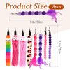 KALIONE Cat Worm Toy Refills Pack, 8 PCS Cat Toy Wand Replacement, Cat Wand Attachments, Cat Feather Toys, Cat Wiggly Toy, Fuzzy Cat Toy Fishing Pole Refill for Interactive Indoor Cats Kitten, Style B