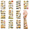 Excavator Temporary Tattoos for Kids,10 Sheets Construction Truck Engineering Vehicle Fake Tattoo Stickers Waterproof Cartoon Car Themed Tattoos for Boys Girls Kids Party Supplies
