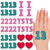 Konsait 40 Pcs 13 Tattoo, Metallic Silver 13 Hand Temporary Tattoo for Women Men and Kids, Star Temporary Tattoos Concert Rave Accessories Fake Tattoos Eras Tour Merch Swifties Party Supply Fans Gift