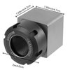 ZEONHAK ER 32 Collet Block, Hard Steel Fast Set-Up Spring Chuck Block Holder with Collet Nut for CNC Milling Lathe Engraving Tool, Square