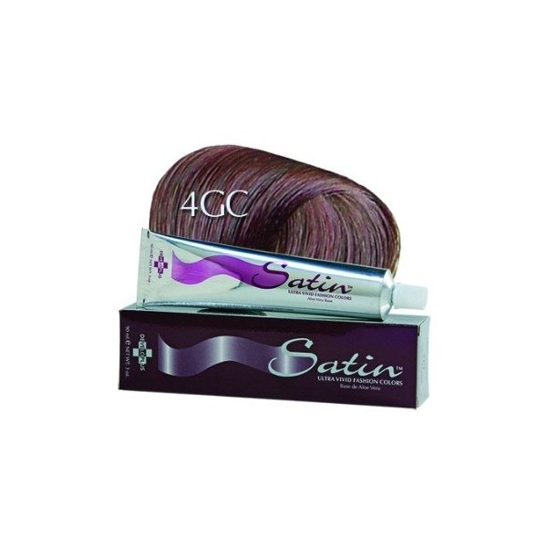 Satin Ultra Vivid Fashion Colors, 4GC Golden Copper Chestnut Hair Dye, 3 oz., Gold Copper Series Permanent Hair Dye, Made with Soy Protein and Aloe Vera, Vegan & Cruelty Free