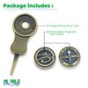 Mobile Pro Shop Golf Single Prong Divot Tool W/Removable Marker Antique Brass