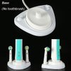 Electric Toothbrush Holder Base Stand Electric Toothbrush Head Support Compatible for Braun Oral B Toothbrush Charger with 4 Pack Electric Toothbrush Heads Cover