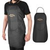 Multi-Purpose use Barber Apron, Black Apron with 2 Pockets, Waterproof Chef Apron for Men and Women, Useful for Various Purposes Such as Cooking, Grilling, Painting, Barber Aprons, Gardening and BBQ.