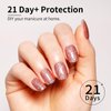 Firedeep Glitter Rose Gold Gel Nail Polish, 1 Pcs 16ml Sparkly Rose Gold Soak Off UV/LED Gel Polish Manicure Salon DIY at Home