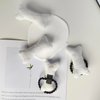 4PC Bone Hair Clips Elastic Tie White Bone Barrettes, Halloween Costume Accessories Plush Hairpins Hair Tie