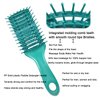 Mubril Wet & Dry Vented Hair Brush for Faster Blow Drying, Ultra-Soft IntelliFlex Bristles Detangling Hair Brush Glides Through Tangles Ease for Men & Women & Children & Kids All hair types (Green)