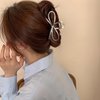 2 Pack Metal Bow Hair Claw Clips for Women 4.1 Inch Butterfly Barrette Claw Clips for Thin Thick Curly Hair Bow Hair Clips Strong Hold Jaw Clips Hair Accessories for Girls