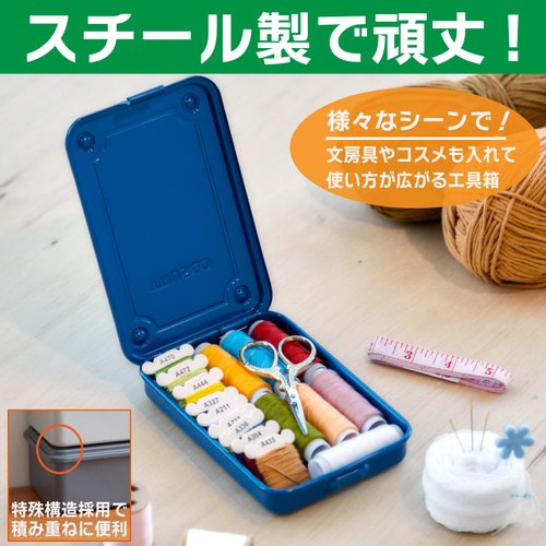 TRUSCO T-15 Trunk Tool Box, 6.1 x 4.1 x 1.1 inches (154 x 105 x 29 mm), Blue