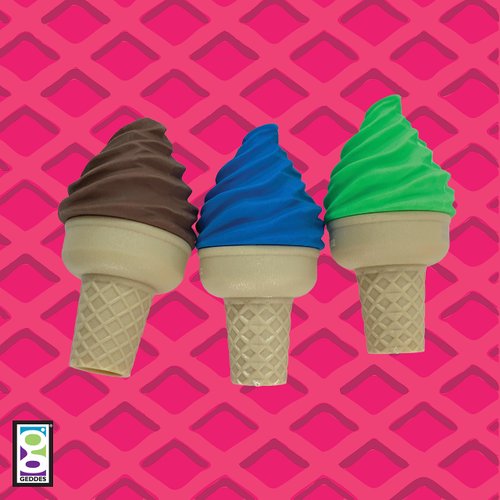 Raymond Geddes Ice Cream Shoppe Scented Erasers For Kids & Sharpener (Pack of 24)