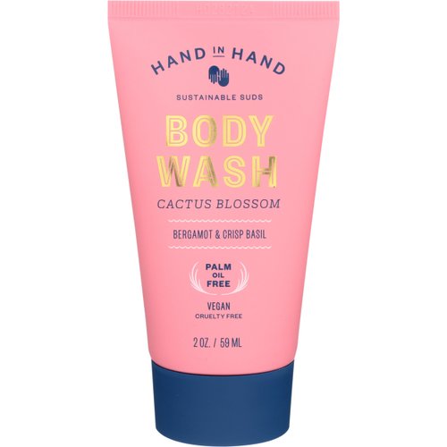 HAND IN HAND Bergamot & Crisp Basil Cactus Blossom Mini Body Wash, 2 FZ