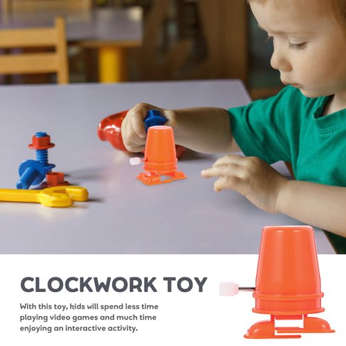 SAFIGLE Clockwork Legged Robot Parts 6pcs Wind Up Robot Toy Movement Clockwork Toys Easter Clockwork Toy Winding Fitting for Wind Up DIY Craft Accessories Parts