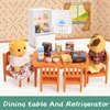 Dollhouse Furniture Set for Kids Toys Miniature Doll House Accessories Pretend Play Toys for Boys Girls & Toddlers Age 3+ with Kitchen
